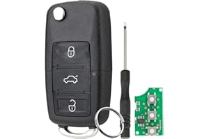 GZXNKEY Autoschlüssel für Volkswagen Skoda Octavia VW Golf MK5 Caddy Jetta Seat Leon MK2 mit ID48 Chip FCCID 1J0959753DA mit Wortschraubendreher und Schlüsselring 433MHZ VW Schlüssel