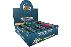 Lipton, Exclusive Collection, Coffret Thés et Infusions, 9 Goûts Différents, Vitalité, Certifié Rainforest Alliance, 108 Sachets Pyramide