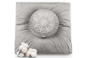 ‎HIHEALER Hihealer Großes Meditationskissen und Zabuton-Matte Set – Meditationskissen und Zafu-Matte Männer Frauen
