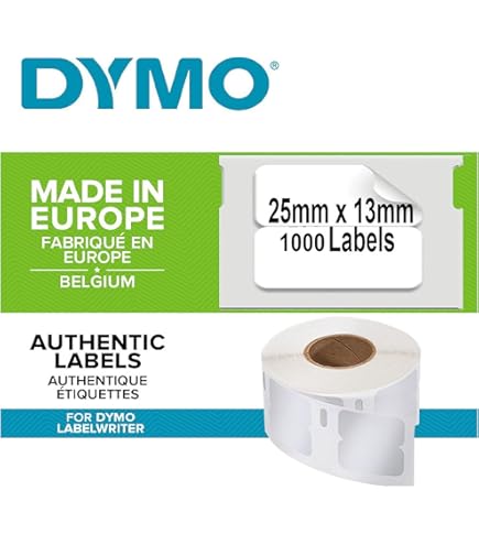 Dymo D1 - Ruban D'étiquettes Auto-adhésives - 1 Rouleau (19 Mm X 7 M