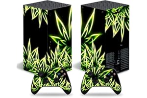 TAIFOND Whole Body Protective Vinyl Skin Decal Cover for Microsoft Xbox Series X Console, Weeds Xbox Series X Skins Wrap Sticker with Two Free Wireless Controller Decals
