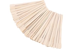 Mynoozi 200 Stück Holz Wachs Sticks, Holzspatel Waxing Klein, Wachs Spatel Holzspate zum Auftragen von Wachs Creme und Zuckerpaste für Haarentfernung und Herstellung von Holzhandwerk