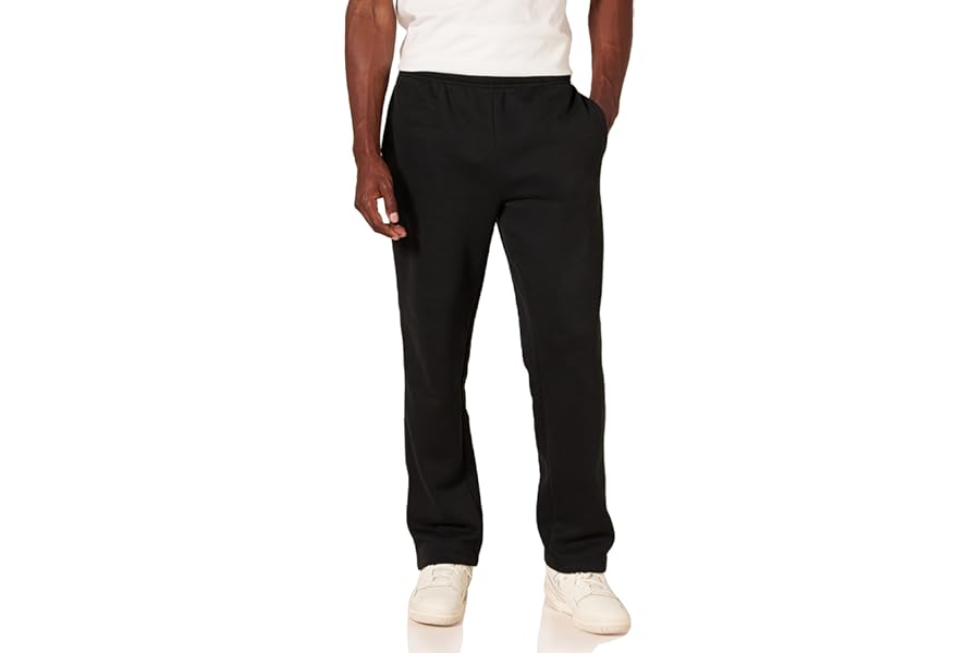 Amazon Essentials Men's Fleece Open Bottom Sweatpant (Available in Big and Tall)