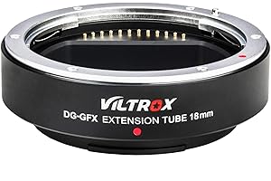 VILTROX Adaptador de lente de tubo de extensión macro de enfoque automático DG-GFX de 18 mm compatible con TTL/AF para FUJIFILM GFX100, GFX 50S, GFX 50R cámara a G Mount Lens