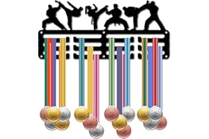 CREATCABIN - Soporte para Medallas de Karate, Colgador de Medallas, Estante de Exhibición de Metal Deportivo para Colgar Premios de Hierro, Decoración de Montaje Pequeño, Premios para Pared, Hogar