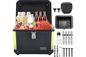 MOCOERL Motorradkoffer Topcase schwarz große Kapazität 70L -Wasserdicht ABS Plastik Top Case Gepäckträger Koffer Motorrad Box-Langlebige Isolierung zum Mitnehmen Box-Universelle Befestigungshalterung