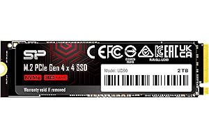 SP SILICON POWER Silicon Power 2 to UD90 NVMe 4.0 Gen4 PCIe M.2 SSD TLC R/W jusqu'à 5 000/4 800 Mo/s (SP02KGBP44UD9005)