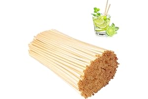 Bahan alamy 300 Stück Weizen-Trinkhalme, 20 cm Weizenstrinkhalme, 100% Biologisch Abbaubare Trinkhalme, Natürliche Bastelstroh, 100% Natürlich, BPA-Frei
