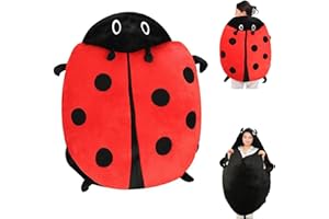 WIWIDANG Big Bug Pillow Ladybird, Ladybird Cushion for Dressing, Cute Beetle Plush Cushion Parent-Child, Giant Portable Ladybird Pillow (60 cm)