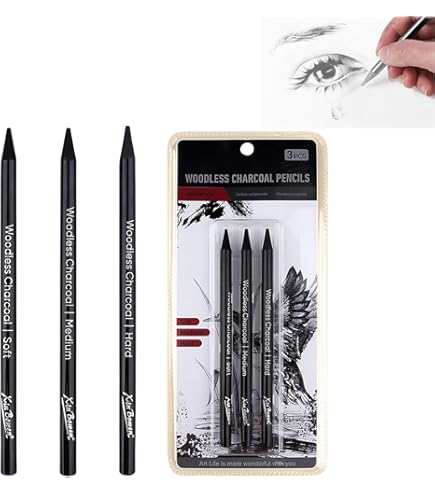 KALOUR 28 Pro Sketching Drawing Pencils Set – 14 Graphite Pencils (14B–5H), Charcoal Pencils, Erasers, Sharpener & Stumps – Complete Art Kit For Artists & Beginner - View #11