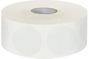 HEBAYY 1500 PCS Enveloppe ronde transparente, Étiquettes autocollantes transparentes pour sceau de courrier, Mega Pack avec ligne de perforation en rouleau [3,8 cm]