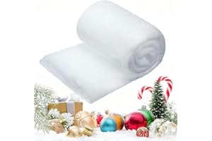 DFADKYWU 80 X 240 cm Watte Weihnachtsdeko, Weihnachten Schneematte Deko, Watte Kunstschnee Deko Schnee, Dekoschnee, Schneedecke Schneeteppich Deko Für Weihnacht Winter Atmosphäre Haus Party Dekos