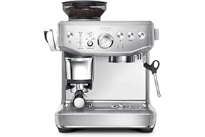 Sage Barista Express Impress - Cafetera Profesional con Espumador de Leche Manual y Molinillo - 9 Bares, Control de Temperatura, 1850 W - Para Cappuccino, Latte y Espresso, Acero Inoxidable