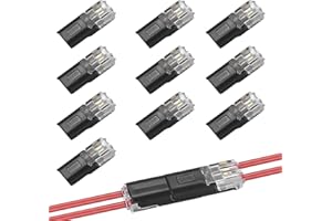 DIUJHUUY 12 Stk 2-Polig Kabel Steckverbinder Stecker, Auto Stecker Steckverbindung Steckverbinder, Draht Schnellspleiß Steckverbinder, 18-22AWG Verbindungsklemme Kabelverbinder für Auto KFZ