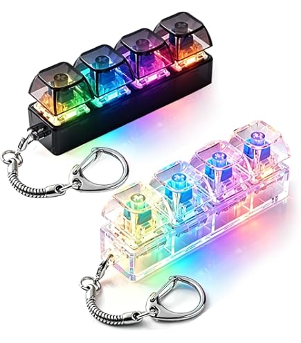 Porte-clés Fidget Toys Jouets de Décompression Fidget Clavier Clic Linéaire Anti-Stress et Décorer pour Adultes Amusant Interrupteur Mécanique Clicker Clavier (A*2