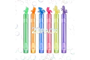 YOUCUTE 20 Packs Mini Unicorn Bubbles With Wand Bottles - Birthday Solution Blowers for Kids Children Party Supply - Summer Outdoor Toys