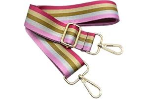 KERIOCUSI Tracolla per Borse Donna Colorato Cinghia Della Borsa Larga, Tracolla Regolabile con Gold Moschettone, Durevole per Crossbody Borsa, Borsetta, Chitarra DIY Spalla Accessori per Ragazze, 610