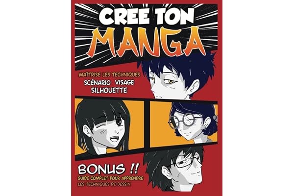 Manga Livre: Pour Créer son histoire - Apprends à Dessiner des Mangas comme un Pro - Technique de dessin et planches vierges BD à remplir - Grand format
