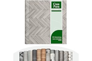 CASA PURA CV Cusion Vinyl Flooring | PVC Decking Roll, Non-Slip Laminate Floor Covering (Foamed) Chevron Oak 907M Elegant Wood Effect Textured Surface Flooring (200 x 150 cm)