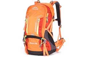 Aoking Mochila senderismo,escalada,40 L-50 L,Elementos estándar_tabla de malla de flujo de aire extraíble,impermeable,silbato SOS,funda para lluvia