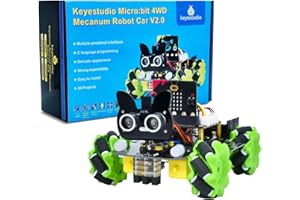 KEYESTUDIO BBC Microbit V2 Kit de iniciación, kit de programación electrónica para adolescentes y adultos, incluye micro bit V2, código de marca y código Python, PC Barebone