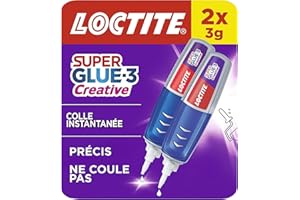 Loctite Super Glue-3 Creative lot de 2, colle instantanée sous forme de stylo pour applications précises, Gel Superglue, réajustable et ne coulant pas, colle universelle, 2 stylos 3g