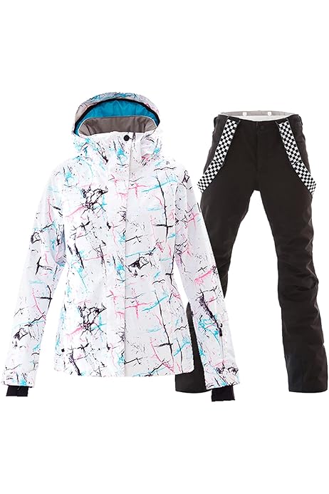 Skihose Damen Damen Skianzug 2-teilig Wasserdichtes Ski Set Für