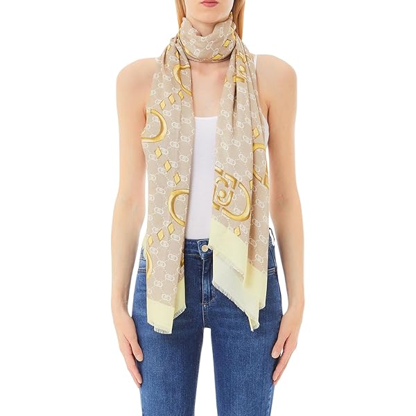 Foulard con motivo a catene e logo 4G Guess moro AW9090VIS03 - Guess - - Pirozzi Moda