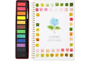 Lomdung Cuadernos de Acuarela, Libro de Acuarela con Pintura de Acuarela, Libro para Colorear con Acuarelas, Cuadernos de Acuarela para Principiantes, Libros de Acuarela, Materiales de Pintura