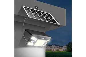intelamp Solar Security Lights Outdoor Motion Sensor 2000LM Wireless Solar Wall Lights with 270° Wide Angle- Long-Lasting 8000mAh Battery Flood Lights for Yard, Garden, Garage, Pathway, Driveway