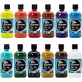 MONT MARTE Signature Acrylic Paint Set, 12 x 500ml (16.9oz), Semi-Matte Finish, 12 Colours, Suitable for Most Surfaces