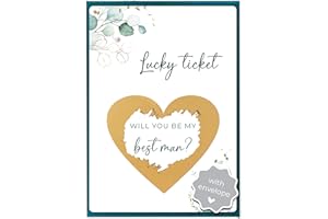 Joli Coon Will you be my best man scratch card - Best man proposal - Eucalyptus with envelope
