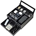 Amiglo Mens Dresser Valet Organizer with Charging Station (Luxury Black)