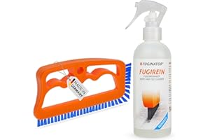 Fugenial Fuginator® Brosse à joints Utilisable partout à la maison, et notamment dans la salle de bains et dans la cuisine Nettoie efficacement les joints de carrelage et enlève les moisissures en surface Bleu (Solution de nettoyage universelle), bleu