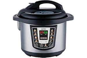 ‎TZS FIRST AUSTRIA TZS First Austria - Elektro Schnellkochtopf 6L mit 9 Auto-Programmen - Multikocher 1000W Multicooker als Reiskocher, Dampfgarer, Crock Pot etc. - Elektrischer Multivarka Druckkochtopf inkl. Rezeptheft