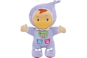 VTech - Louison, Mon Lumi Poupon, Poupée Doudou Bébé, Veilleuse Réglable, Jouet Musical Bébé, Musique Douce, Berceuses et Sons de la Nature, Cadeau de Naissance - Contenu en Français