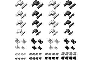 FUNVCE 80 Stück Reißverschluss Reparatur Set, 4 Größe (#3#5#8#10) Reisverschlussreparaturset Zipper, Metall Reißverschluss Zipper Ersatz für Kleidung, Koffer, Jacken, Taschen, Jeans (Schwarz/Silbern)