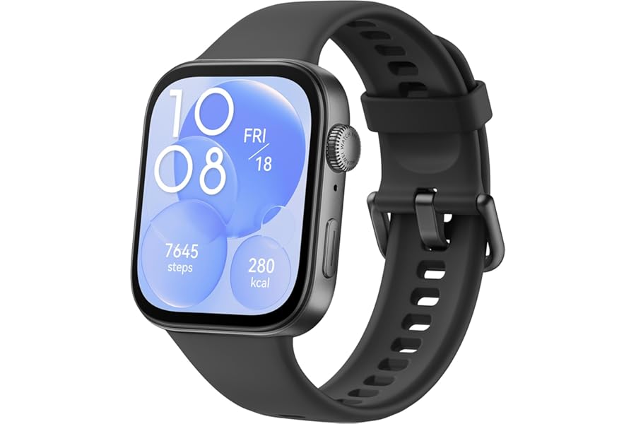 Huawei Watch Fit 3, Display AMOLED da 1.82", Design ultra sottile, Monitoraggio fitness e salute, Compatibilie con iOS e Android, Batteria fino a 10 giorni, Chiamate Bluetooth, Black Fluoroelastomero4.4 out of 5 stars5,273€89.00