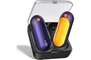 J-BRAUV Chaufferette Main Rechargeable Usb 2 P, 2000mAh Chaufferette Main Reutilisable Avec Boîte Recharge 10000mAh, 3 Niveaux Chaleur, Jusqu’à 24H, Chauffe Main Electrique Gaming Bureau Hommes Femmes