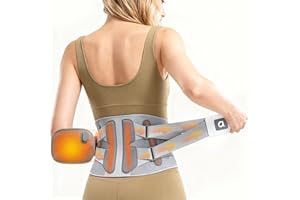 arboleaf Faja Lumbar Hombre y Mujer con Almohadilla Térmica y Barras Intercambiables, Cinturon Lumbar Soporte 360°, Faja Abdominal para Trabajo, Deportiva y Actividades Diarias, Alivio de Dolor - L