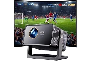 WOLFANG Projektor Native 1080P, 4K Decoding, Portabel Mini Projektor, Hög Ljusstyrka, Autofokus & Keystone, WiFi Bluetooth