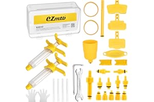 ZITFRI 33pcs Bile Brake Bleed Kit Professional Mountain Bike Hyaraulic Disc Brake Repair Tools Mountain Bike Bicycle Brake Bleeding Kit Oil Mineral for Tektro, EZ, Shimano, Magura, Sram Series