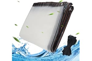 KOSHIFU 3x4m Bâche Transparente avec Oeillets Bâche Imperméable Transparente avec 10m Corde pour Serre de Plantes Jardin Meubles de Jardin