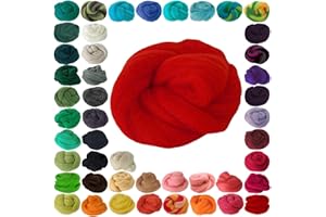 MADDMA 25g Filzwolle Märchenwolle Nassfilzen Trockenfilzen, unterschiedliche Farben, Farbe:rot