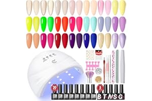 COSCELIA Kit Uñas Semipermanentes, 20 Colores Esmaltes Semipermanentes para Uñas con Lampara UV, 5pcs Top Coat y Base Coat, Kit Manicura Semipermanente para Principiante y Profesional