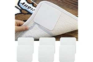 EASYKEENECOM 6 Stück Teppichgreifer Antirutschmatte Antirutschunterlage für Parkettboden Fliesen Waschbarer Wiederverwendbarer Rutschmatte Teppich Anti Rutsch Anti Curling 10x10cm