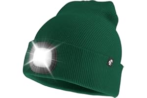 IDYLLICOMFORT BE COMFY ,BE BEST Idyllicomfort Led Lighted Beanie Hat,USB Rechargeable Hands Free Headlamp Cap, Unisex Winter Warmer Knit Hat with Light for Hiking Biking Camping Jogging, Gift for Men, Women, Teens