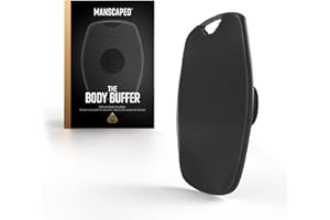 MANSCAPED™ The Body Buffer Épurateur en silicone de qualité supérieure pour nourrir, nettoyer et exfolier votre peau - Poils moussants avec poignée ergonomique antidérapante, facile à nettoyer
