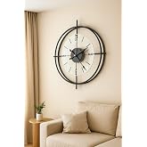 MetaQuartz Aksesuar (xxl 65 * 65) Siyah Deluxe Şeffaf Cam Iskandinav Modern Dekoratif Duvar Saati siyah90 65 x 65