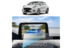 SKTU Film de protection d'écran compatible avec Ford Focus/EcoSport/Kuga/Transit Custom/Fiesta/Puma Film de protection d'écran anti-rayures en verre de protection pour GPS (8")